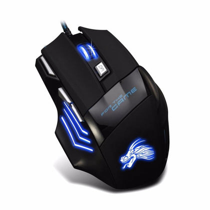  USB Gaming Mouse Gamer Wired Computer Mause Mice 5500 DPI Optical LED Game Mouse for PC Desktop Drop Shipping