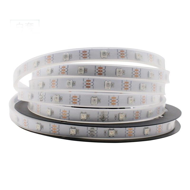 Ws2812 Ws2812B Led Strip Light 60Pixels/M 144Pixels/M Smart Individually Addressable Rgb Ws2812 Ic 5050 Led Tape String Lamp 5M