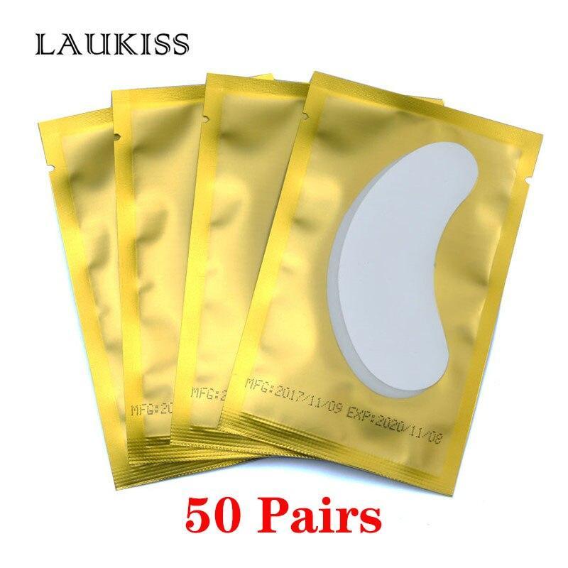 25/50/100 Pairs/Lot Patches For Eyelash Extension Under Eye Pads Paper Patches Pink Lint Free Stickers For False Eyelashes