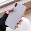USLION Candy Color Phone Case For iPhone XS 11 Pro Max XR XS Max X Plain Silicone Cover For iPhone 6 6S 7 8 Plus Soft TPU Case