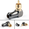 Areyourhop Rca Right Angle Male Plug Jack Copper Audio Video Connector Soldering Adapter 6.0Mm Brass Plated 1/4/10Pcs Connector