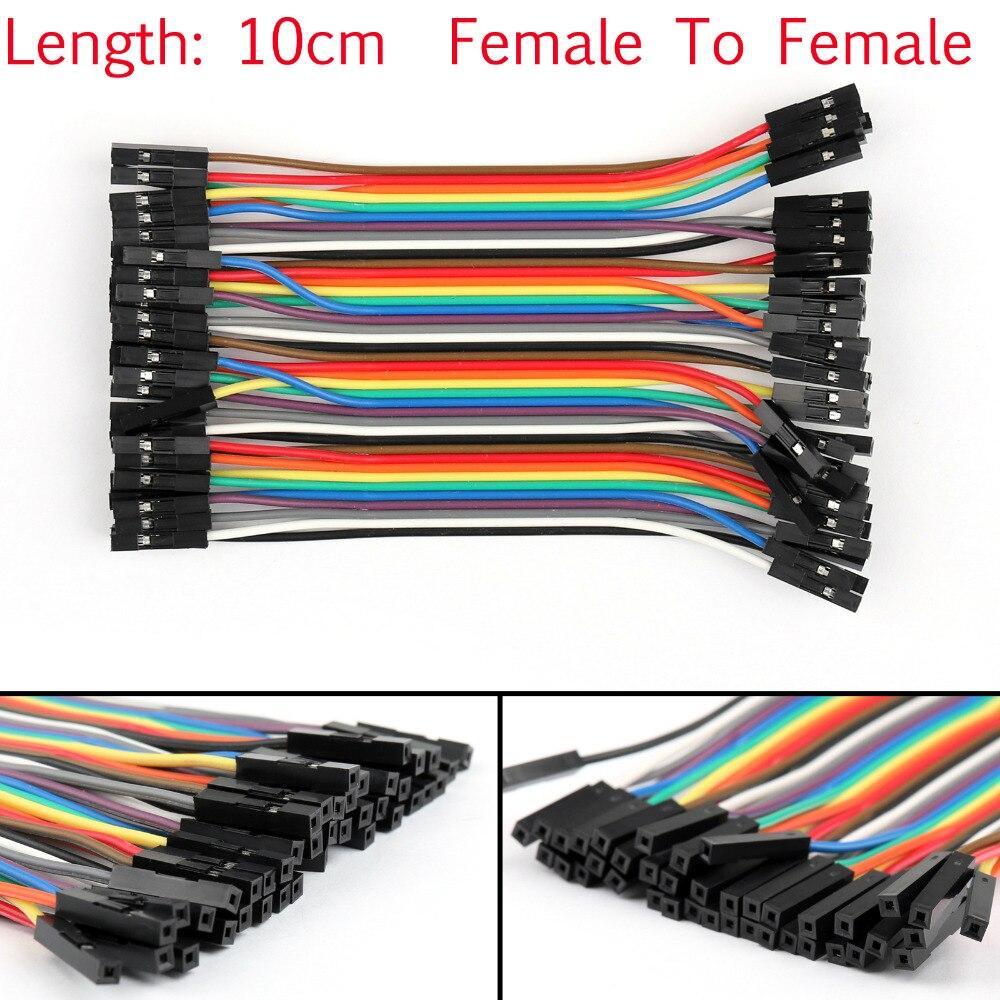 Areyourshop 40Pcs Dupont Wire Jumper Cables 10Cm M-M M-F F-F 1P-1P For Arduino Breadboard 10Cm Wholesale Cables