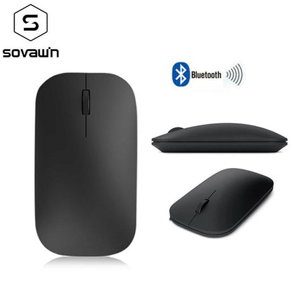 Sovawin Bluetooth Mouse 3.0 Wireless Rechargeable 2.4Ghz Mini Ultra Thin Silent Mouse USB Optical 1600DPI For Computer Android 