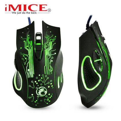 Wired Gaming Mouse Silent Game Mouse Gamer Cable USB 6 Buttons Ergonomic Mice Colorful LED Optical Mause For PC Computer game X9
