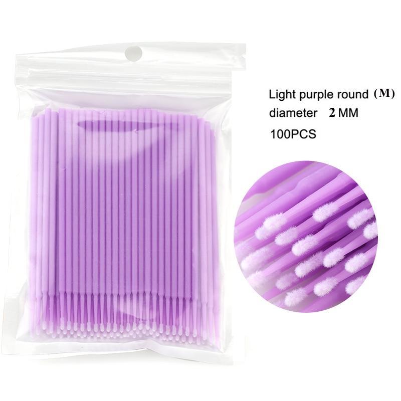 100Pcs/Bag Disposable Microbrush Eyelashes Extension  Individual Lash Removing Swab Micro Brush For Eyelash Extension Tools