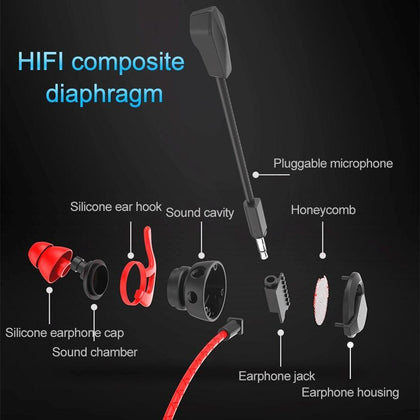 3.5mm Earphone Wired Gaming Headset Super Bass Sound Headphone Earbuds with Microphone for Laptop/ PS4/Xbox One