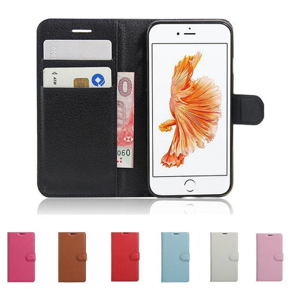 PU Leather Flip Case For iphone 8 7 6S 6 Plus SE 5S 5 4S 4 coque fundas Wallet Cover Phone Case for iPhone XS Max XR X iPhone 4