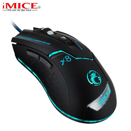 Ergonomics 3200DPI Wired Gaming Mouse LED Optical USB Computer Mouse Gamer Mice for PC Laptop Computer for CSGO LOL Game