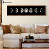 Eclipse Of The Moon Canvas Poster Minimalist Art Painting Universe Wall Picture Long Banner Print Living Room Bedroom Decoration