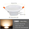 Led Downlight 3W 5W 220V Led Recessed Ceiling Spot Light 9W 12W 20W Panel Down Light Round Led Lighting Cool/ Warm White 3 Color