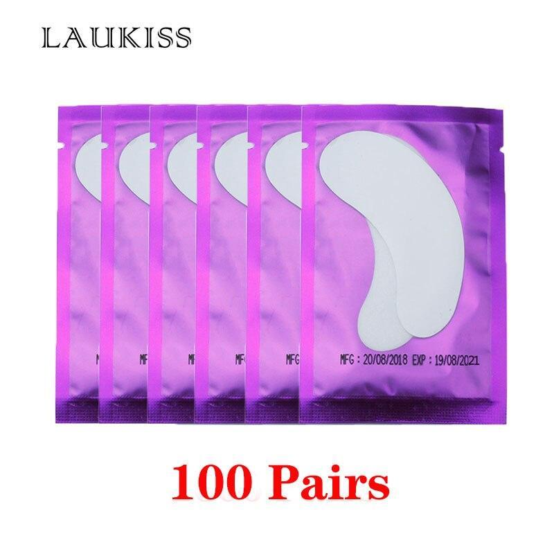 25/50/100 Pairs/Lot Patches For Eyelash Extension Under Eye Pads Paper Patches Pink Lint Free Stickers For False Eyelashes