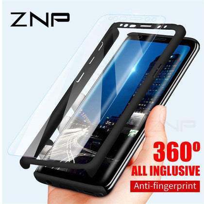 ZNP 360 Full Protective Phone Case For Samsung Galaxy S10 S9 S8 Plus S7 Edge Cover Case For Galaxy Note 9 8 S10E S9 With Glass