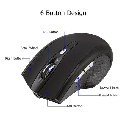 CHYI Wireless Bluetooth Mouse Ergonomic Rechargeable Mute 800/1200/1600 DPI BT 4.0 Optical with Wrist Rest Mice Pad Kit For PC