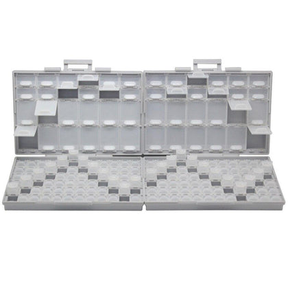 AideTek plastic storage box organizer enclosure SMD SMT parts organizer surface mount box Organizer transparent box 2BOXALL96