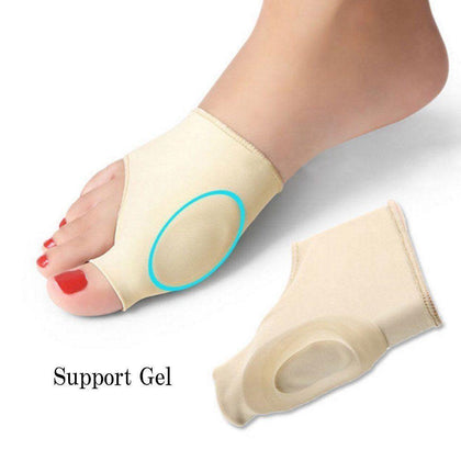 Genkent 2 Pcs Bunion Corrector Gel Pad Stretch Nylon Hallux Valgus Protector Guard Toe Separator Orthopedic Supplies