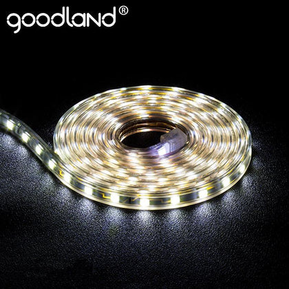 Goodland LED Strip Light 220V Ribbon LED Tape Flexible Diode Tape SMD 5050 Waterproof 1M 2M 3M 5M 10M 15M 20M for Living Room