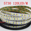 Super Bright 5M 5730 Led Strip 120 Led/M Ip20  Not Waterproof, 12V Flexible 600 Led Tape,5630 Led Ribbon, White/Warm White Color