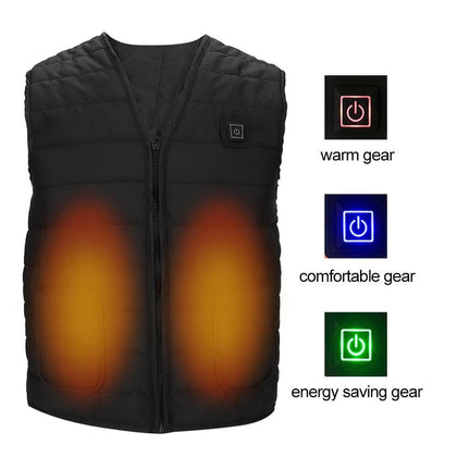 Men Women Outdoor USB Infrared Heating Vest Winter Flexible Electric Thermal Clothing Waistcoat Fishing Hiking