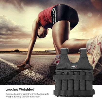 Max 20/50 kg  Loading Weighted Vest Jacket Load Weight Vest Exercise Boxing Training Fitness Equipment for Running 2019