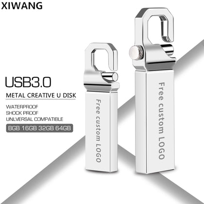 USB Flash Drive 32gb usb 3.0 metal USB stick Real Capacity pendrive 128gb 64gb 16gb 8gb flash memory pen dirve free custom logo