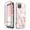 For Google Pixel 4 XL Case 6.3 inch (2019) I-BLASON Cosmo Full-Body Glitter Marble Bumper Case with Built-in Screen Protector