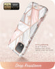 For Google Pixel 4 XL Case 6.3 inch (2019) I-BLASON Cosmo Full-Body Glitter Marble Bumper Case with Built-in Screen Protector