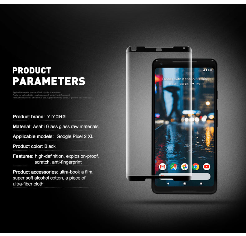 Edge Curved Glass For Google Pixel 2 XL Tempered Glass Screen Protector For Google Pixel 4 3 3A XL Pixel2 Pixel3 Glass