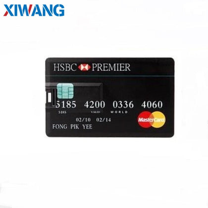 Real Capacity Bank Card USB Memory stick HSBC Master Credit card USB Flash Drive 64gb Pendrive 4GB 8GB 16GB 32GB pen drive 128gb