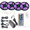 SUPli LED Strip Set 20M Waterproof 1200LEDs 2835 RGB Strip Light 44Key IR Remote Controller 8A Power Supply AC100-240V