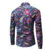 The New Spring Folk Style Print Mens Long Sleeve Shirt