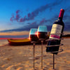 Outdoor Wine Bottle and Glass Stainless Steel Holder Sticks for Picnic 3PCS