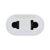 US To EU Plug White Travel Power Plug Adapter Converter Plug