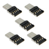 5 PCS Mini USB to USB C Type C OTG Convert Connector Fast Charge Adapter
