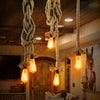 JUEJA American Industrial Retro Rope 2 Heads Pendant Light for Bedroom / Restaurants / Coffee Bar