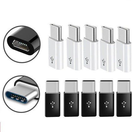 10 PCS Type C Male to Micro USB Female Connector Adapter