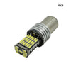 2PCS White S25 P21W 1157 BAY15D 4014 45 SMD LED Turn Signal Parking Light Bulbs