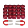 17mm Universal Chrome Plastic Car Wheel Nut Covers Bolt Caps Set of 20pcs