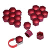 17mm Universal Chrome Plastic Car Wheel Nut Covers Bolt Caps Set of 20pcs