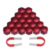 17mm Universal Chrome Plastic Car Wheel Nut Covers Bolt Caps Set of 20pcs