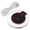 Minismile K9 Crystal Style Ultra-thin Qi Standard Wireless Charger Pad Adapter with Type-C Receiver Kit for Moblie Phone
