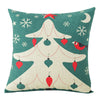 Hot Linen Christmas Tree printed Pillow Se