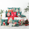 Hot Linen Christmas Tree printed Pillow Se