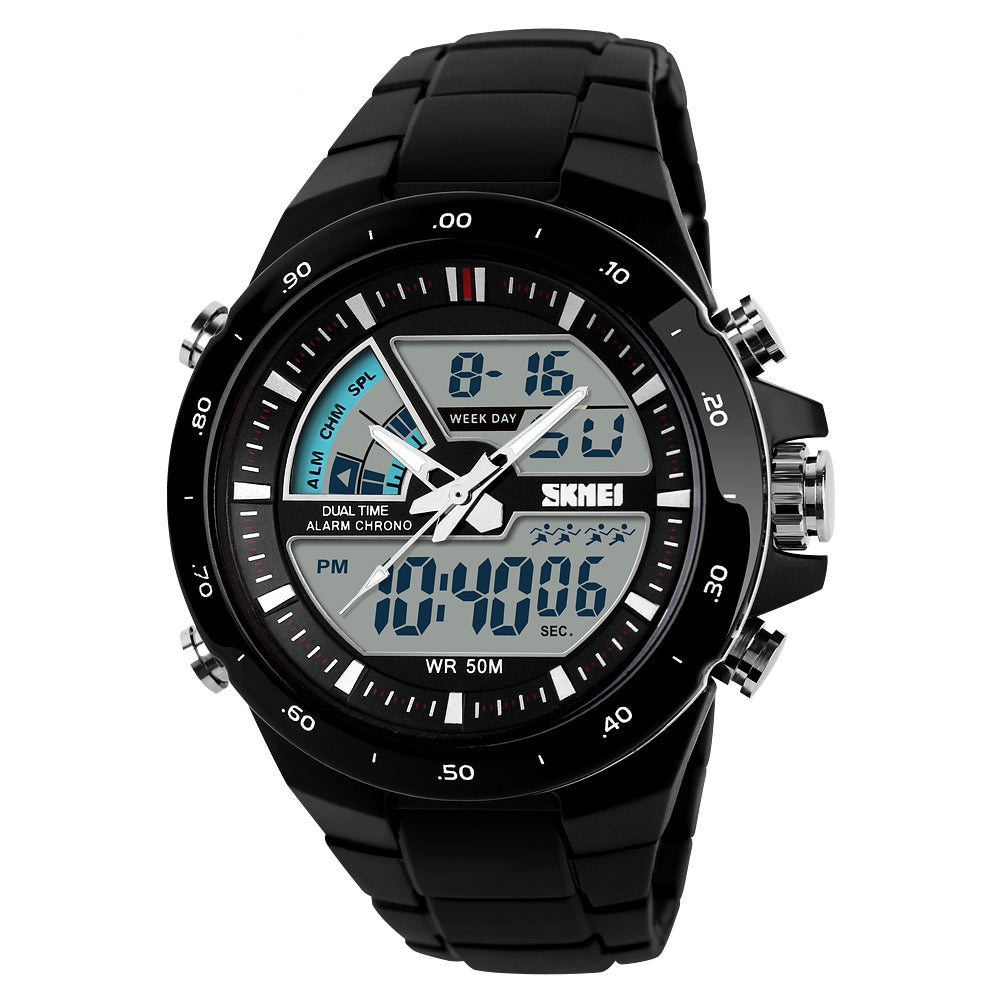 SKMEI Sports Men Fashion Casual Digital Quartz Alarm Military Watch
