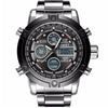 Men's Multifunctional Fashion Sporty LED Digital Double Movement  Quartz Watch