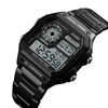 SKMEI Men Sports  Waterproof Watch Stainless Steel Fashion Digital Wristwatches