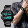 SKMEI Men Sports  Waterproof Watch Stainless Steel Fashion Digital Wristwatches