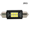 2PCS 41mm 3030 6 SMD Festoon Dome Car Light Lamp Bulb 12V-24V White C5W 6418