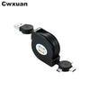 3 in 1 Retractable Type-C Micro USB 8 Pin Fast Charging Data Cable
