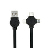 3 in 1 Retractable Type-C Micro USB 8 Pin Fast Charging Data Cable