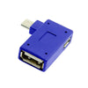 Cwxuan 90 Degrees Right Angled Micro USB to USB OTG Adapter and Power Port
